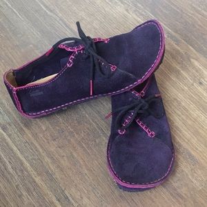 Clarks Originals Faraway Purple Suede Shoes